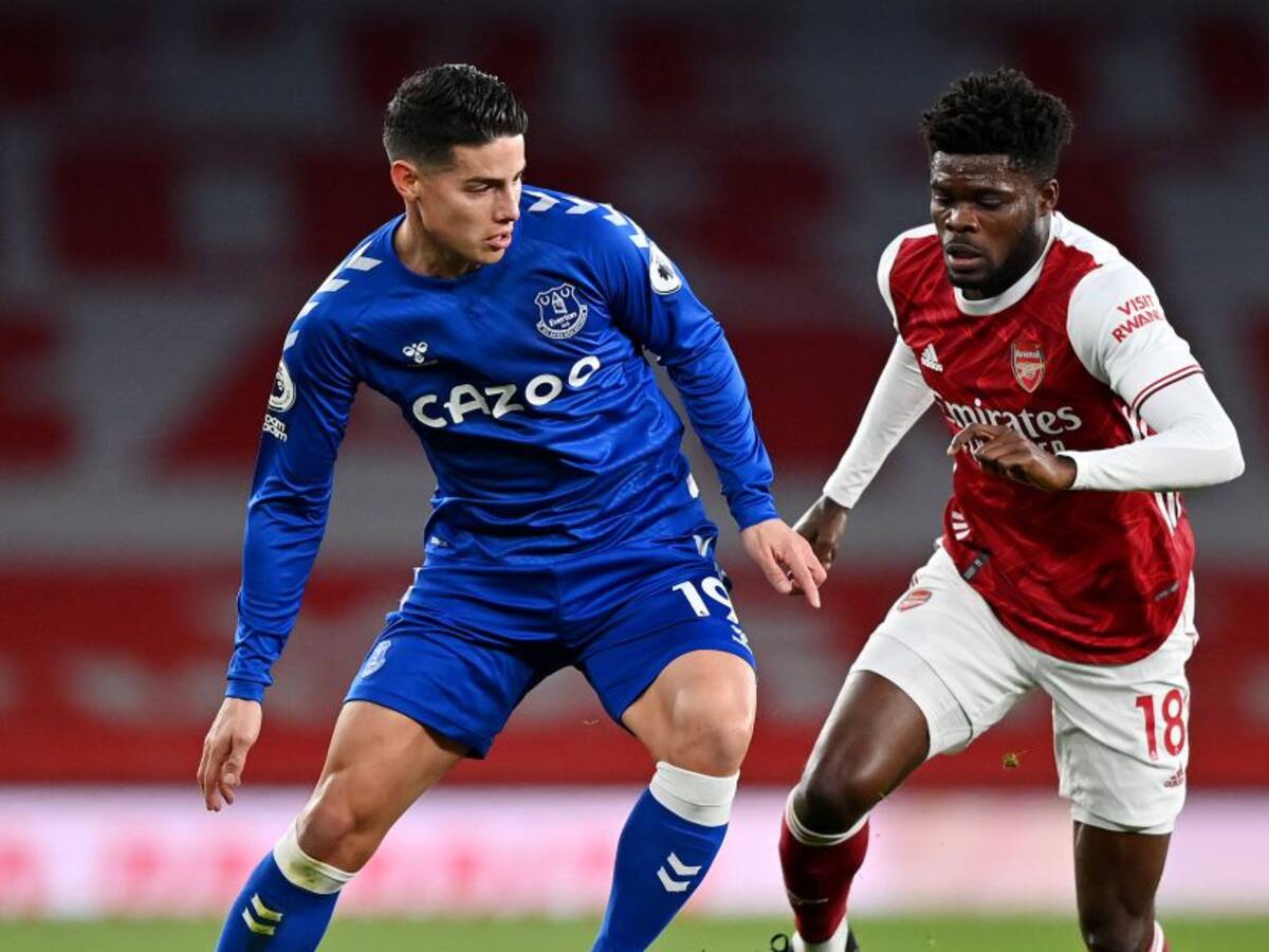 Con James en cancha, Everton ganó al Arsenal y sueña con torneos europeos