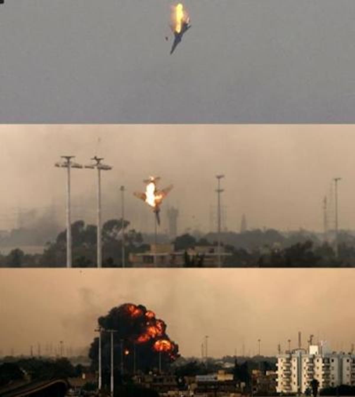 Una avión rebelde es derribado