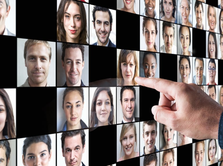 Getty Images / Rostros de personas en digital