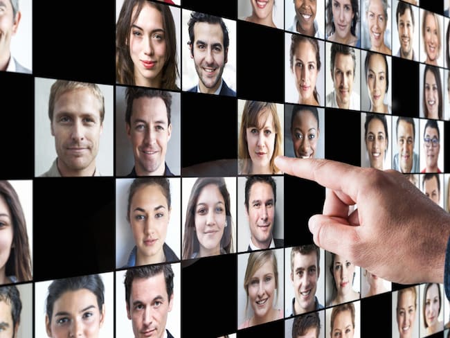 Getty Images / Rostros de personas en digital