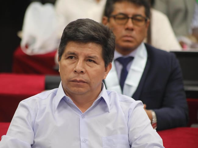 Fotografía cedida por el Poder Judicial del expresidente peruano Pedro Castillo durante un juicio en Lima (Perú).
EFE/ Poder Judicial De Perú