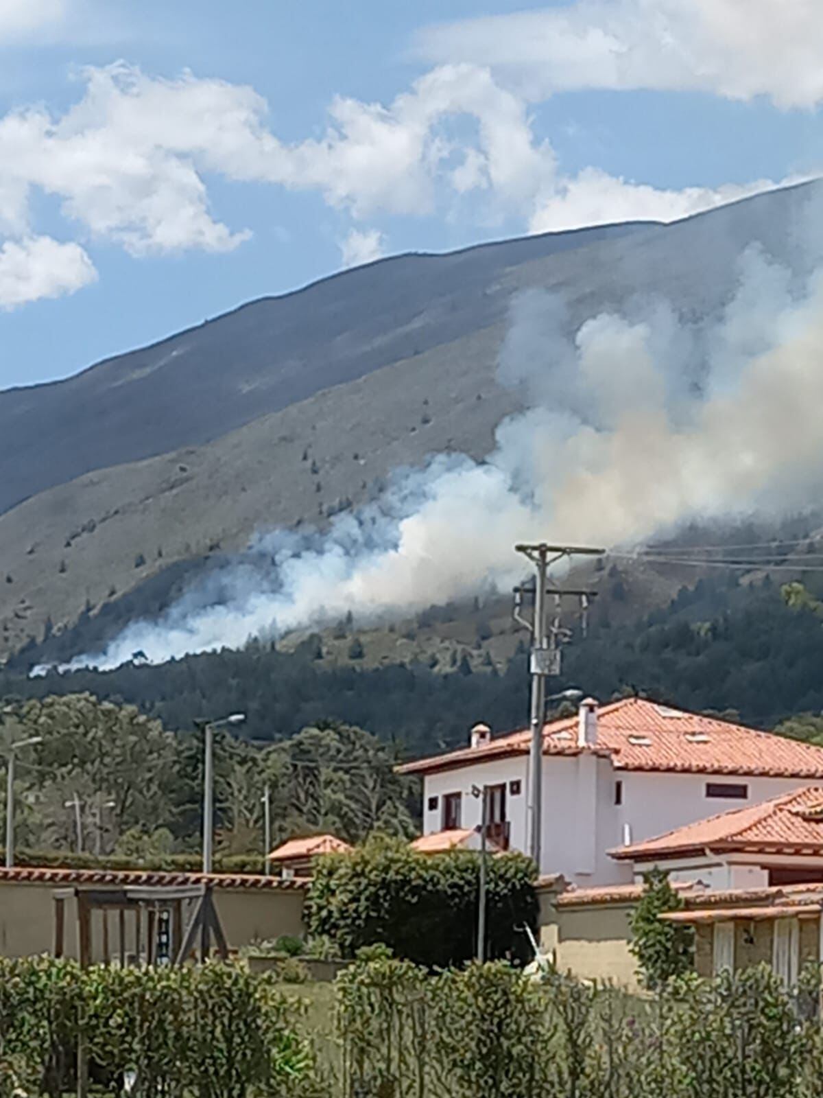 El incendio se originó por el roce de cuerdas y árboles. Foto | Cortesía