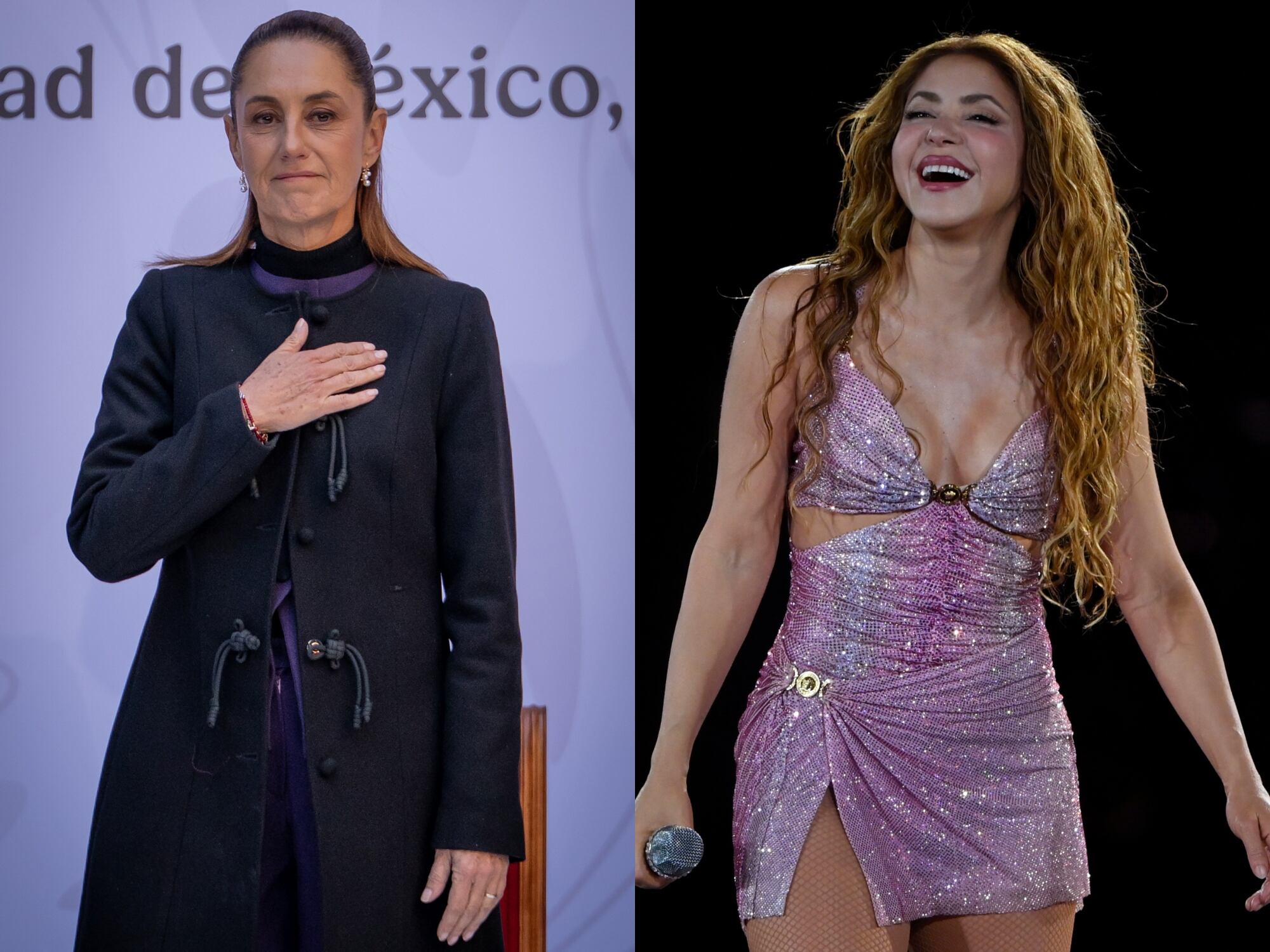 Sheinbaum agradeció a Shakira por concierto gratuito en el Zócalo de la Ciudad de México. Fotos: Getty Images.