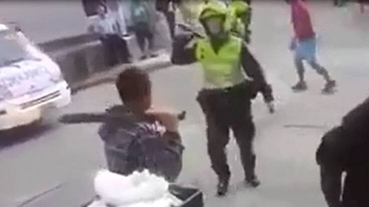 Presunto ladrón con machete intento agredir a policías en Armenia