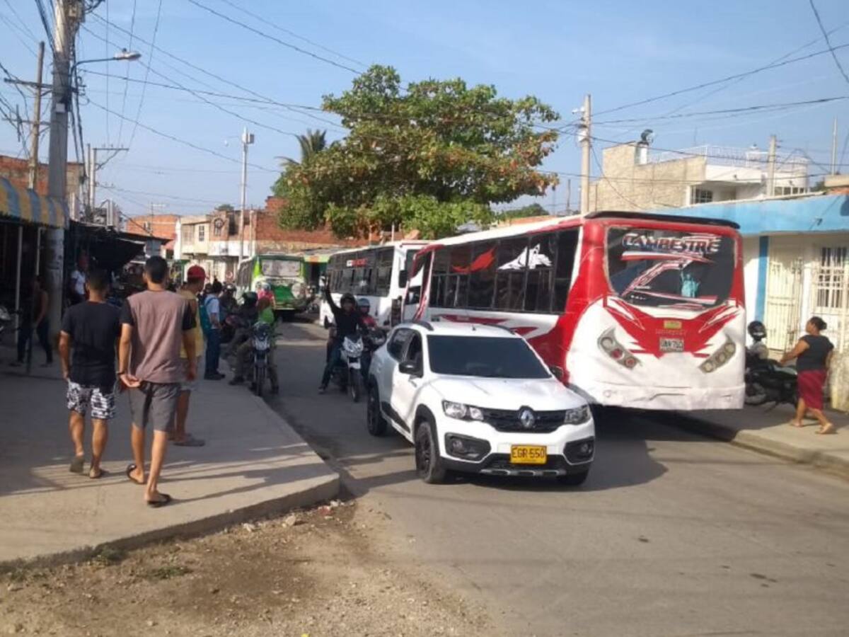 Bloqueos por salida de la ruta Campestre en Cartagena