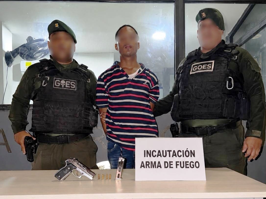 Capturado sujeto con arma de fuego en el barrio Olaya Herrera de Cartagena
