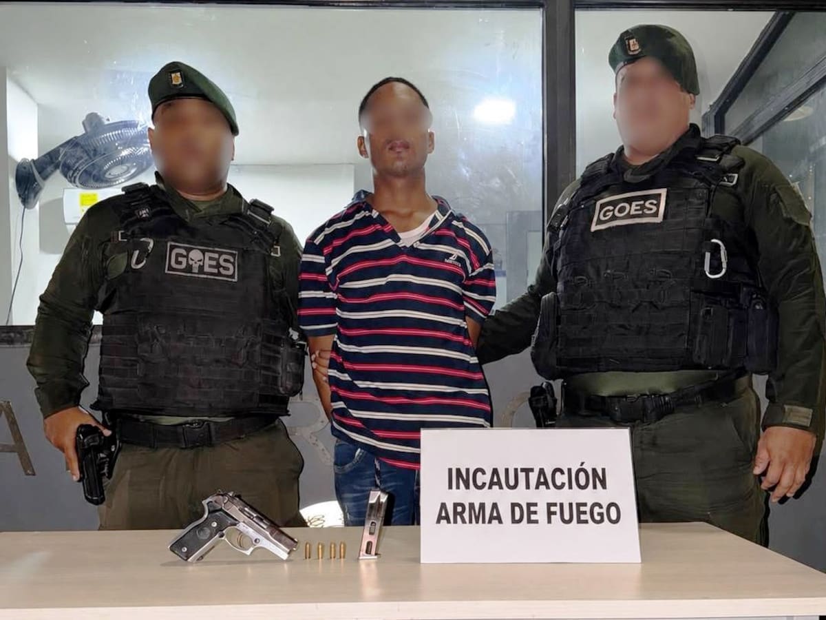 Capturado sujeto con arma de fuego en el barrio Olaya Herrera de Cartagena