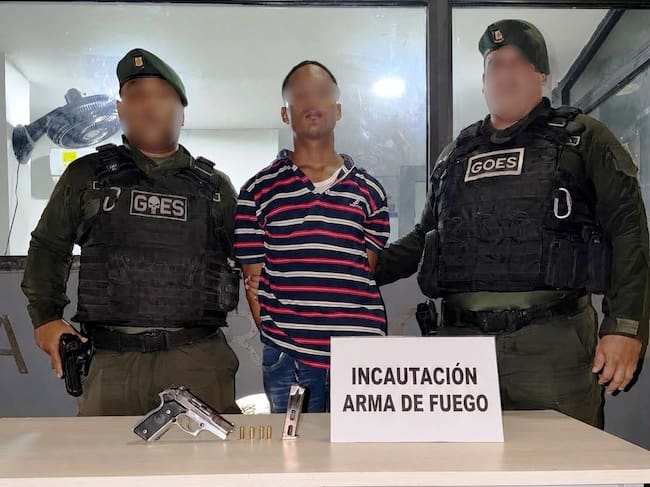 Capturado sujeto con arma de fuego en el barrio Olaya Herrera de Cartagena