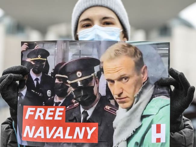 Manifestantes exigen la liberación de Alexei Navalny