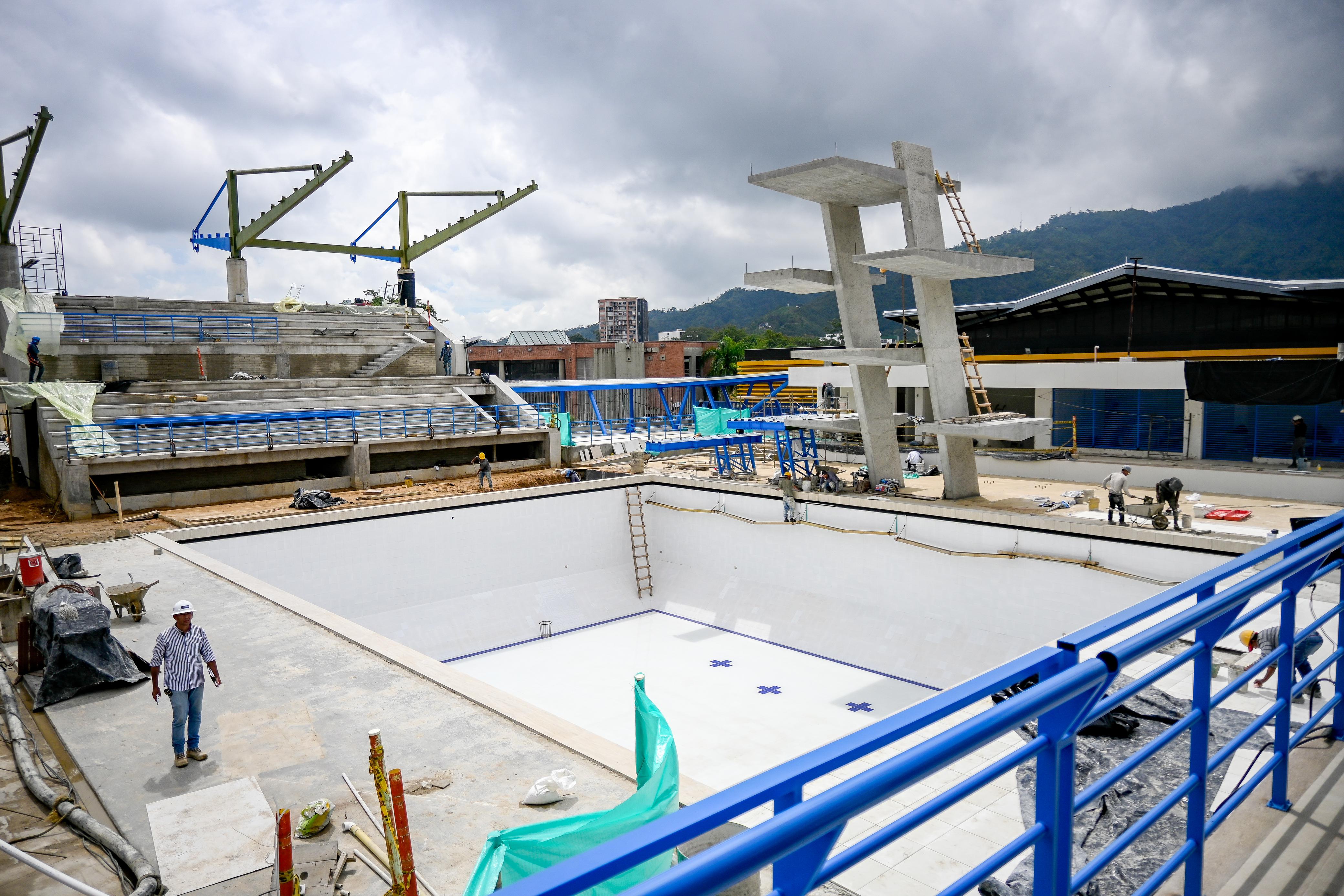 Las obras en las Piscinas Olímpicas de Ibagué avanzan en un 87%