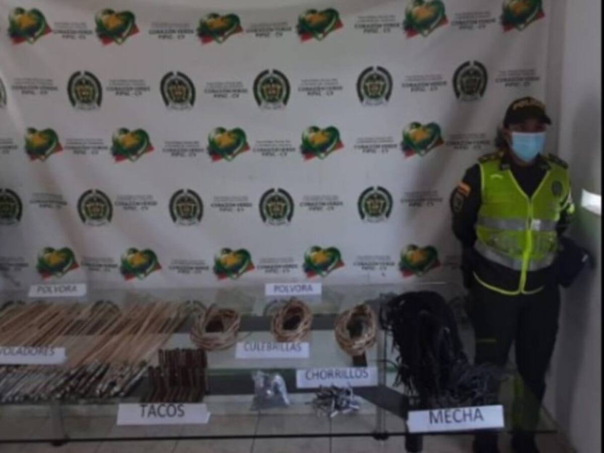 Más de 10 kilos de pólvora incautada en Caldas