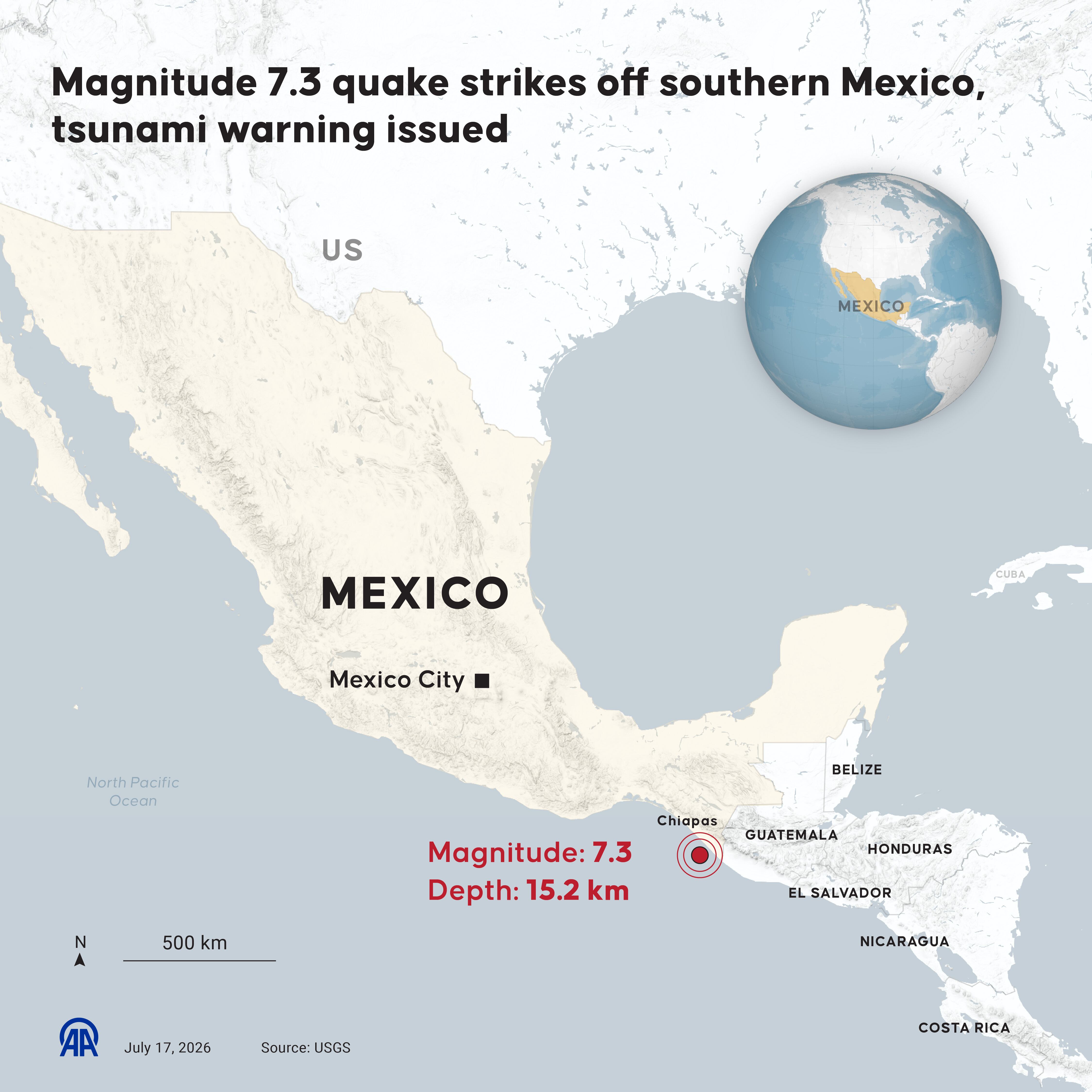 (VIDEO) Así fue el terremoto que sacudió a México este viernes(Photo by Kadri Suat Celik/Anadolu via Getty Images)