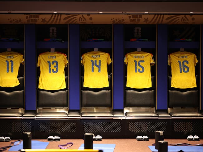 Camerino de la Selección Colombia en Mundial 2026. Foto: Getty Images.