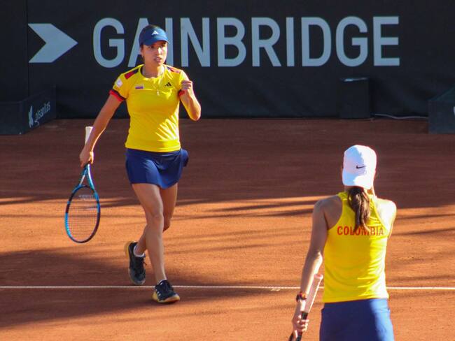 Camila Osorio en el triunfo de Colombia en la Billie Jean King Cup. EFE/ Federación Colombiana De Tenis