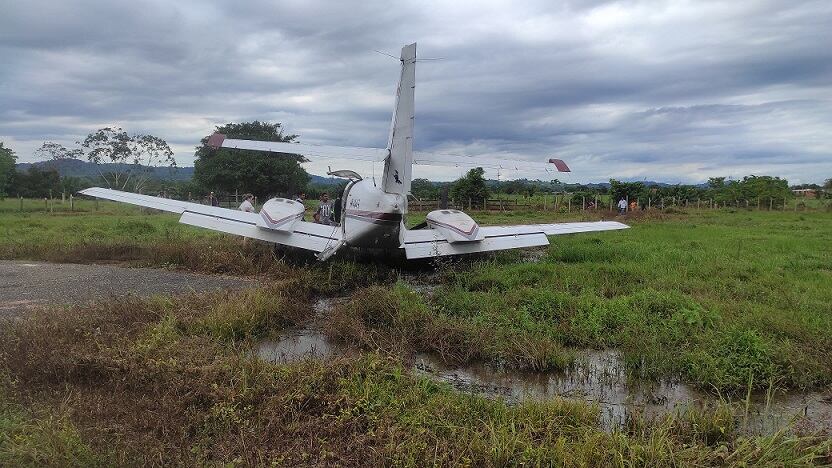Avioneta del incidente en Urabá- foto suministrada por la campaña