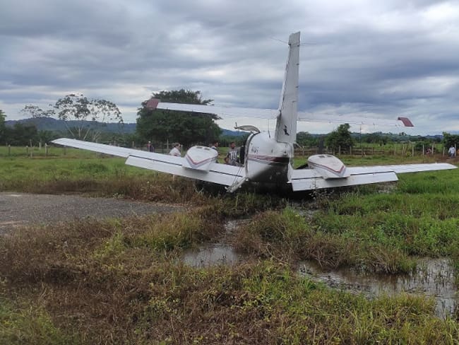 Avioneta del incidente en Urabá- foto suministrada por la campaña