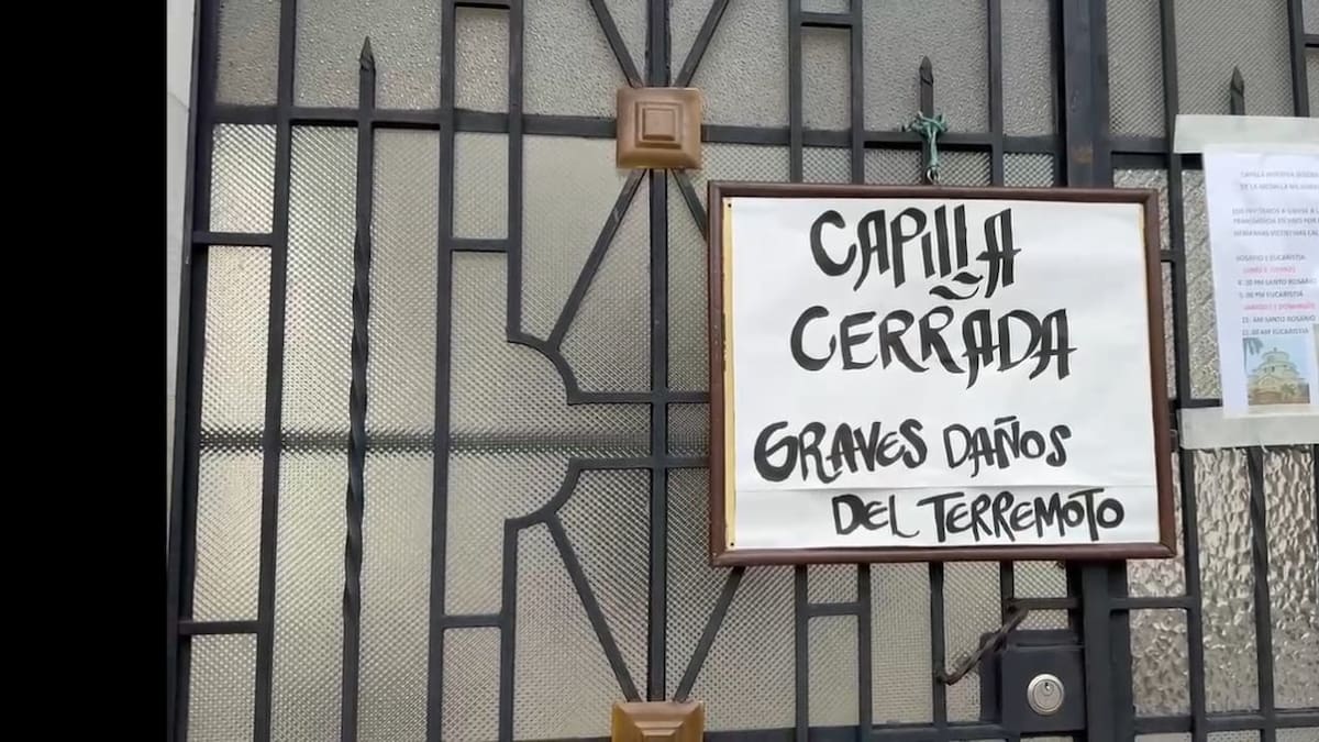 En Cali: Capilla La Milagrosa cerrada desde el 10 de agosto a causa del terremoto