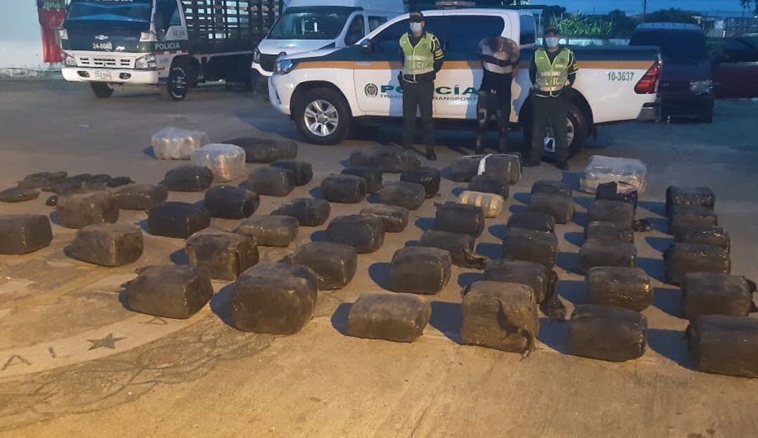 Marihuana incautada en vías de Caldas
