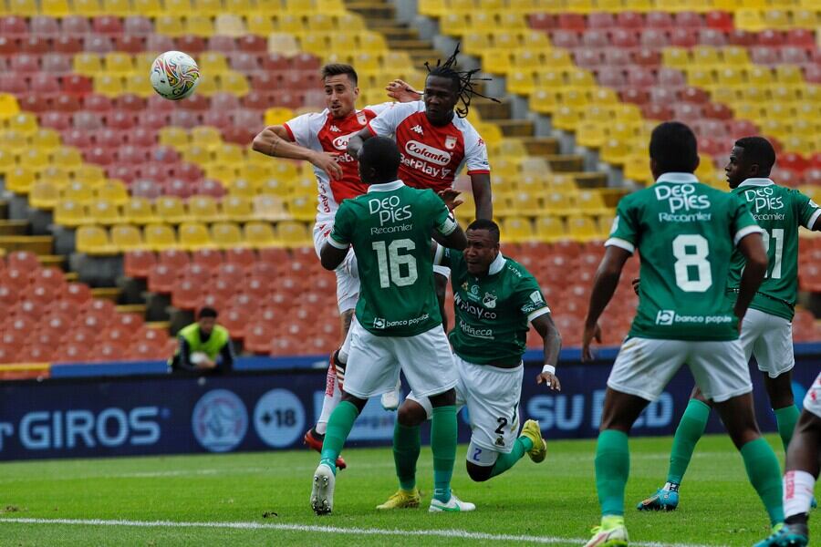 Independiente Santa Fe contra Deportivo Cali. Colprensa.