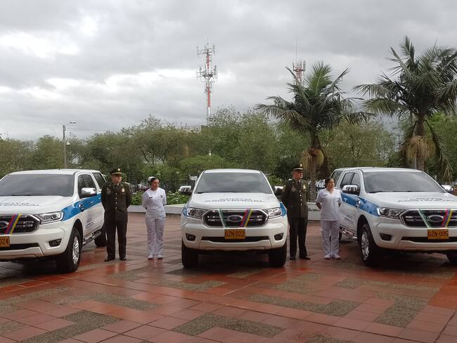 Presentación nuevo parque automotor de la Policía Nacional.