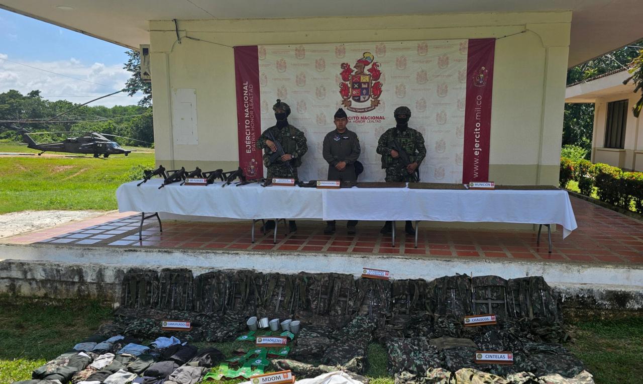 Operativos contra el Clan del Golfo en Valdivia, Antioquia. Foto: Brigada 11.