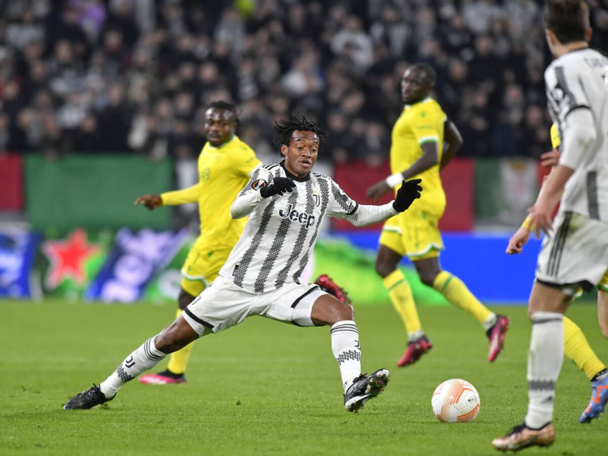 Juan Guillermo Cuadrado regresó en doloroso empate de Juventus por Europa League