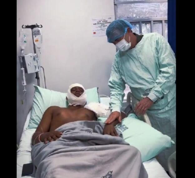 Policía herido en campo minado del sur de Bolívar se recupera en el Hospital Universitario de Santander.