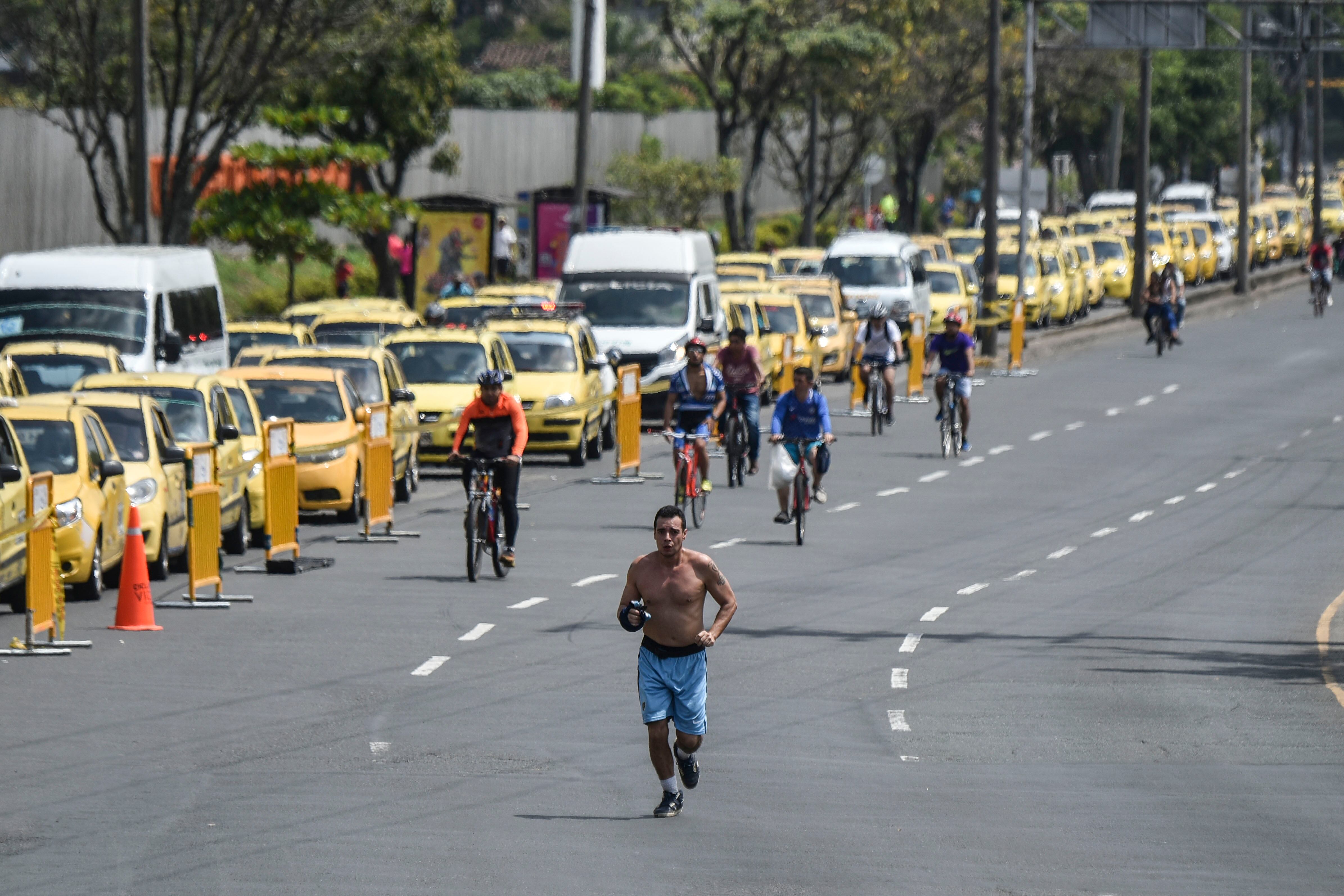 Día sin carro y moto en Cali. Foto: (LUIS ROBAYO/AFP vía Getty Images)