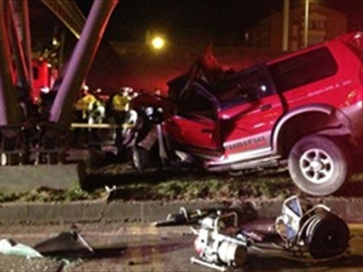 Cuatro personas muertas en grave accidente en el norte de Bogotá