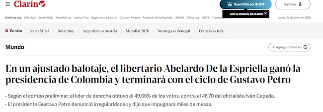 Foto: Clarín.