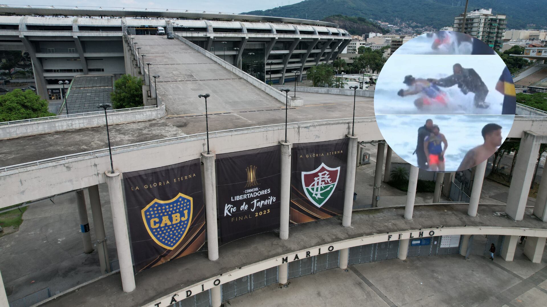 Estadio Maracaná, previo a la final de la Copa Libertadores entre Fluminense y Boca Juniors