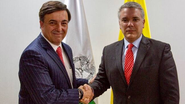 El registrador Juan Carlos Galindo y el presidente electo Iván Duque. Foto: prensa Registraduría