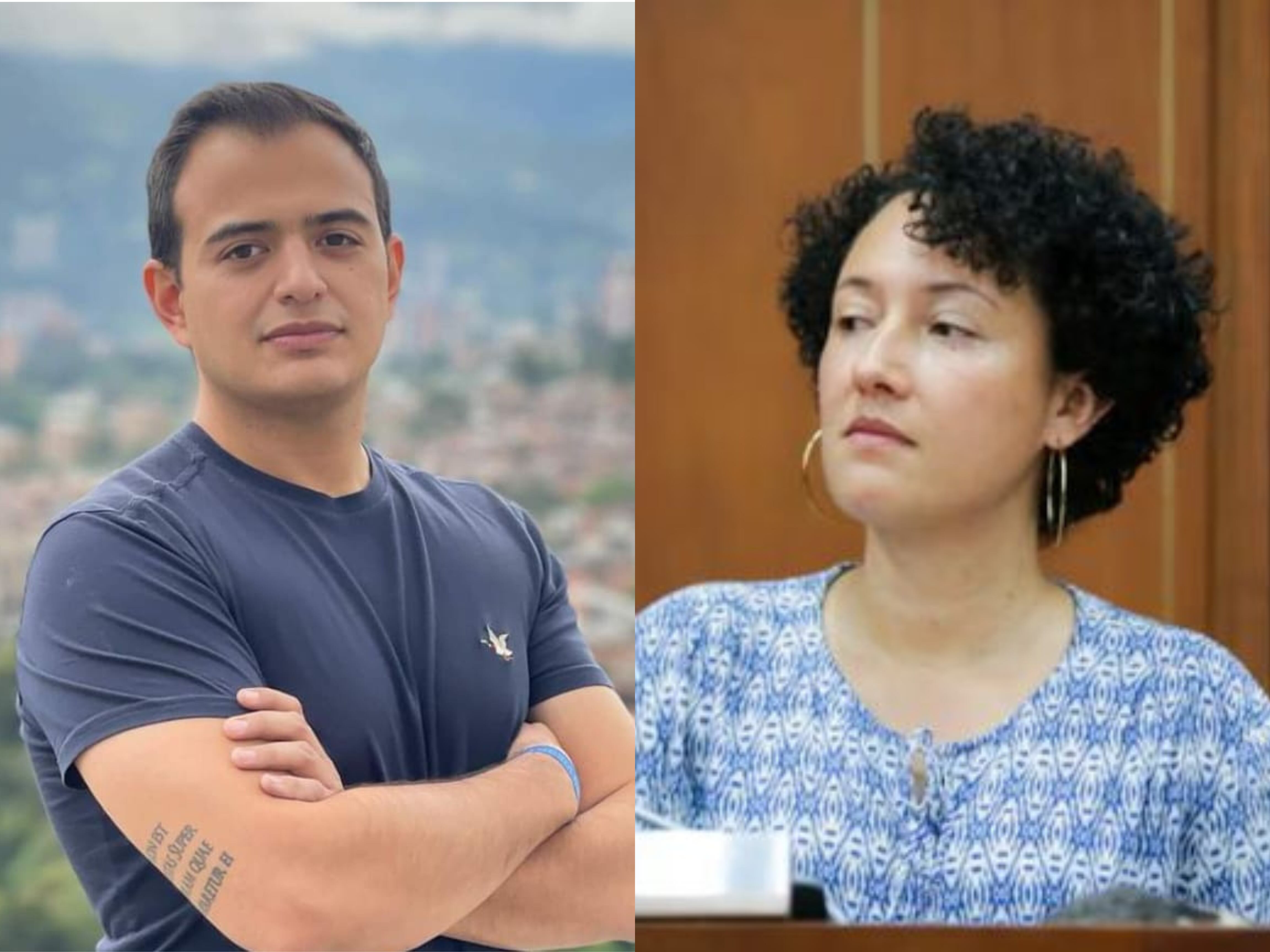 Concejal Andrés Tobón y senadora Isabel Zuleta.