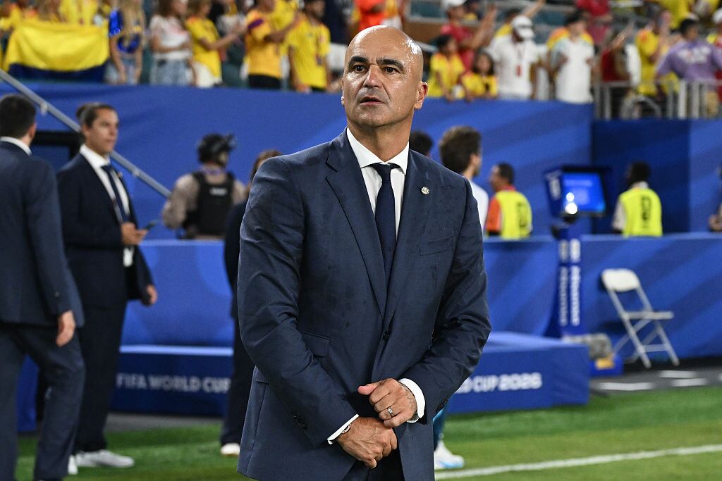 MIAMI GARDENS, FLORIDA - JUNE 27: Roberto Martinez, Head Coach of Portugal, looks on after his teams 0-0 draw in the FIFA World Cup 2026 Group K match between Colombia and Portugal at Miami Stadium on June 27, 2026 in Miami Gardens, Florida. (Photo by Hannah Peters - FIFA/FIFA via Getty Images)