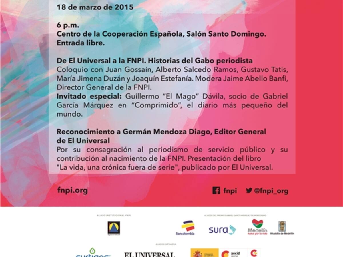 Así se celebran los 20 años de la Fundación Nuevo Periodismo Iberoamericano