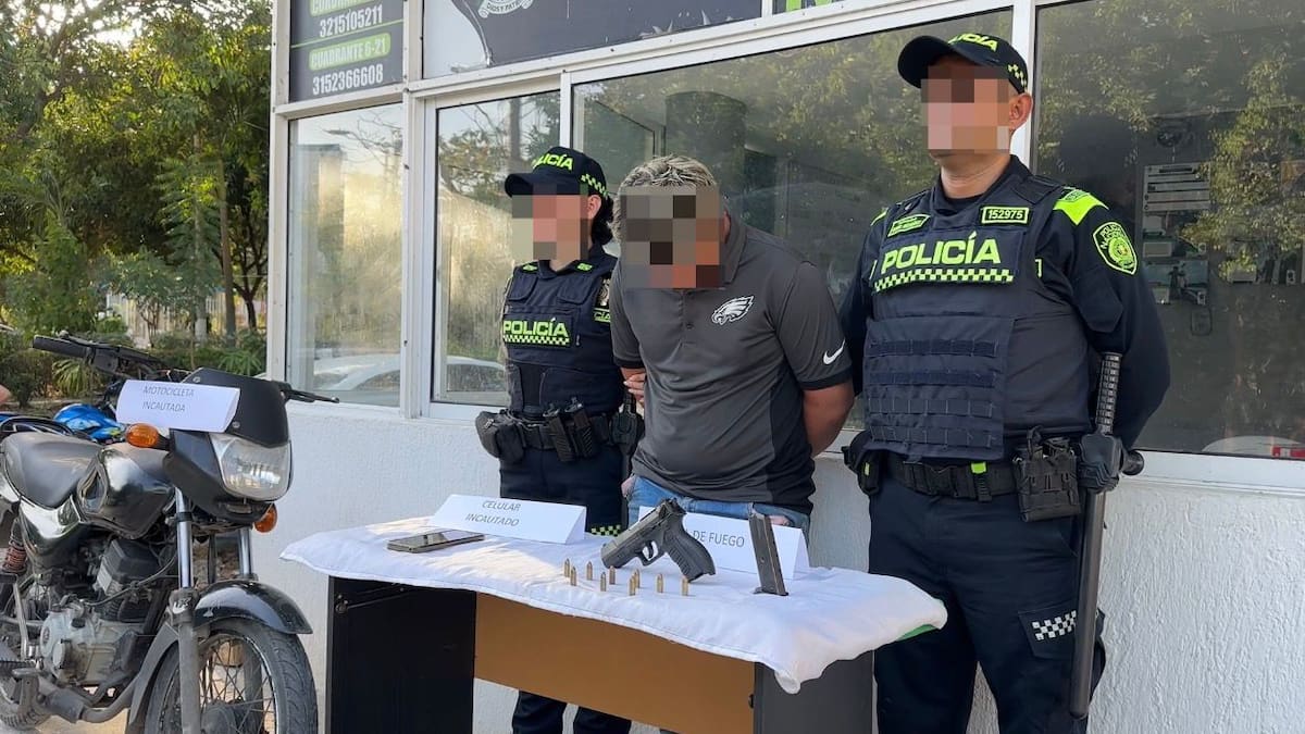 Capturado alias El Pache con una pistola 9 milímetros en el sector San José Obrero de Olaya Herrera