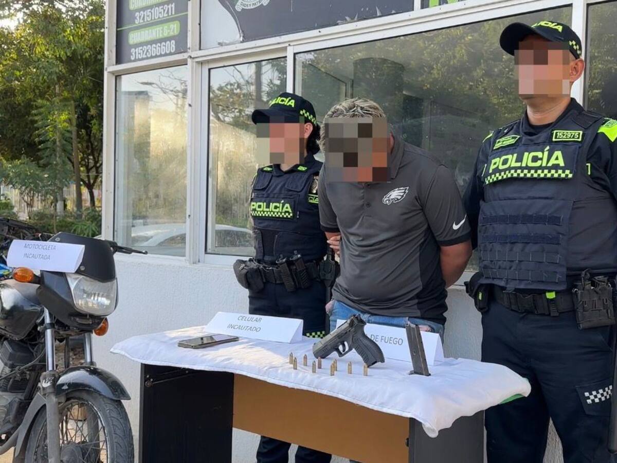 Capturado alias El Pache con una pistola 9 milímetros en el sector San José Obrero de Olaya Herrera