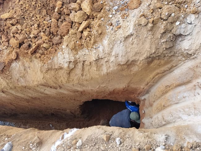 Hallazgo en centro poblado de Obando. Foto Párroco Miller Calderón