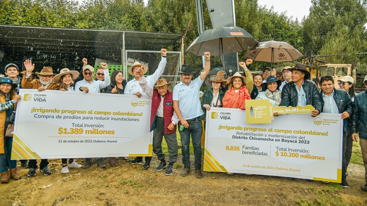 Gobierno Nacional entrega recursos para el mejoramiento del distrito de riego Usochicamocha / Cortesía: ADR