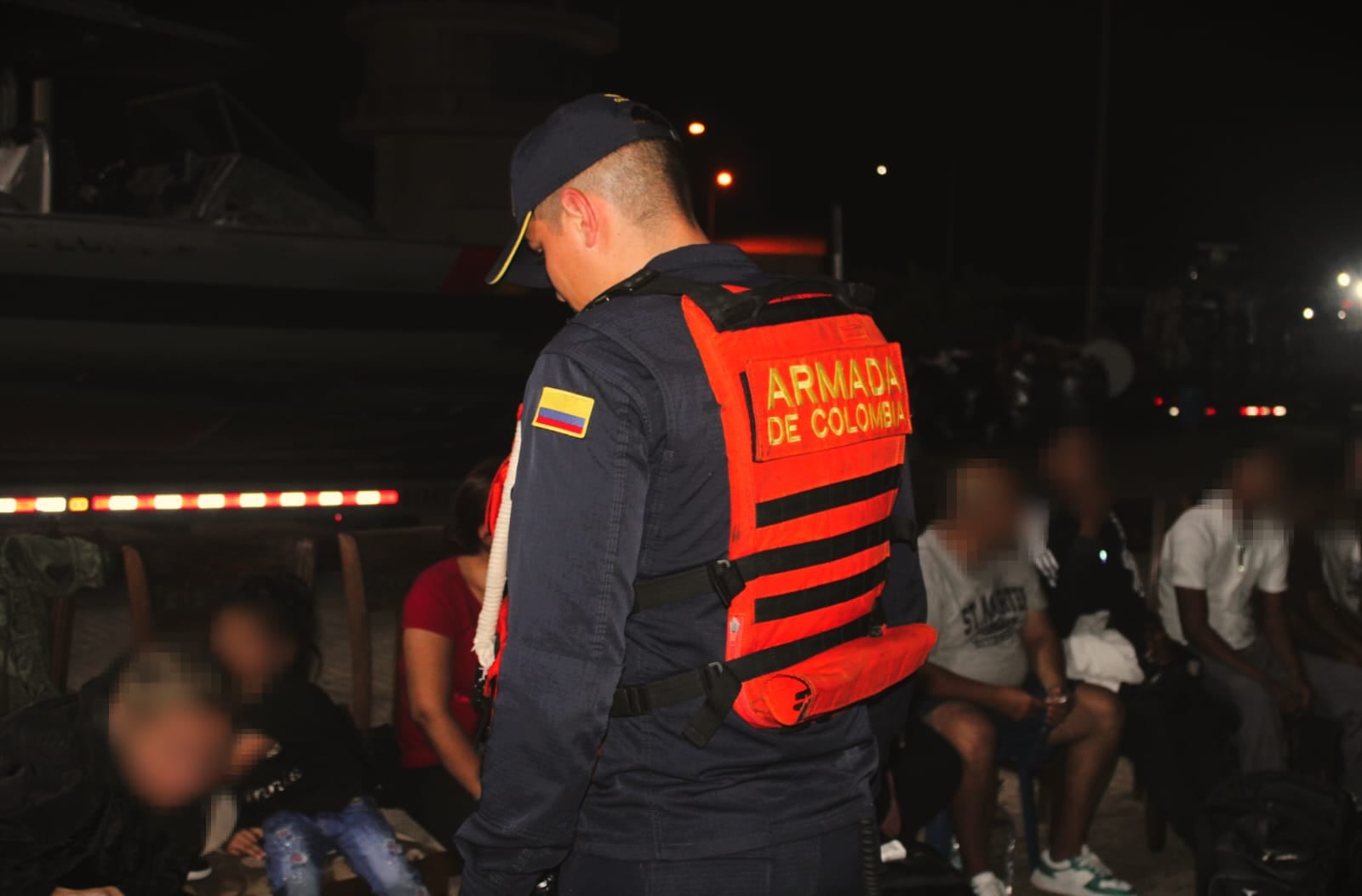 Rescate de 31 migrantes al sur de San Andrés./ Foto: Armada Nacional
