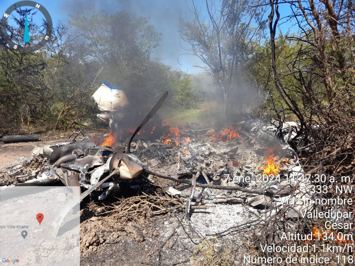Un muerto y cinco heridos tras siniestro de avioneta en Cesar