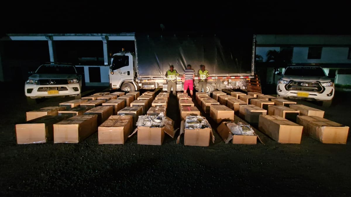 Cargamento de marihuana de más de mil kilos cayó en el sector de Cerritos de Pereira