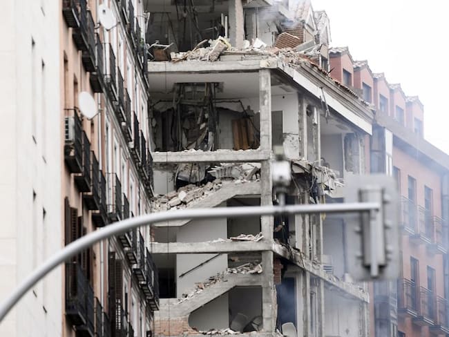 Explosión en edificio del centro de Madrid 
