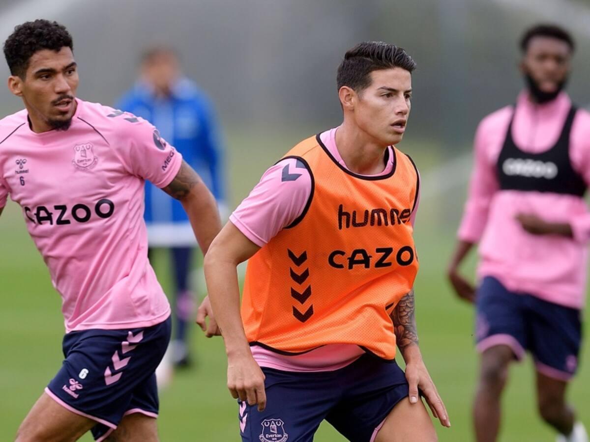 James cumplió con su primer entrenamiento como jugador del Everton