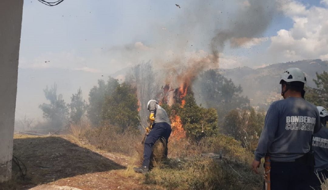 Incendios forestales, heladas y desabastecimiento de agua han generado la alerta roja en el municipio de Samacá, Boyacá / Foto. Suministrada