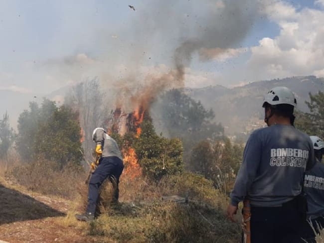 Incendios forestales, heladas y desabastecimiento de agua han generado la alerta roja en el municipio de Samacá, Boyacá / Foto. Suministrada