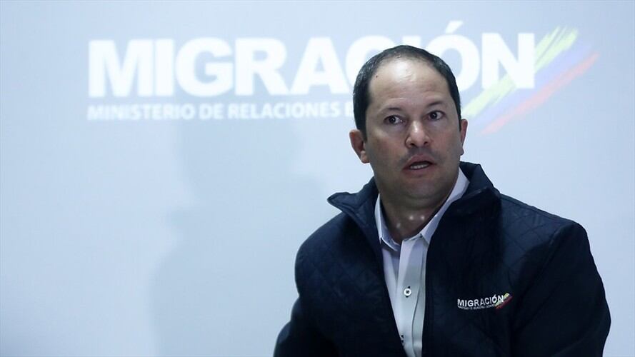 El director de Migración Colombia, Juan Francisco Espinosa. Foto: Colprensa - Diego Pineda