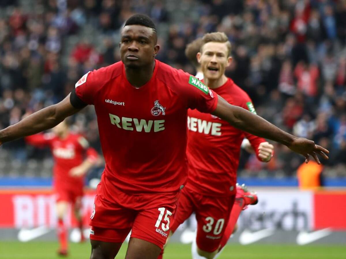 Jhon Córdoba necesitó de 22 minutos para anotar doblete en la Bundesliga