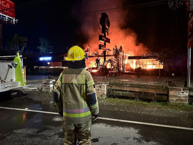 Incendio en Llanogrande de Rionegro- foto alcaldía