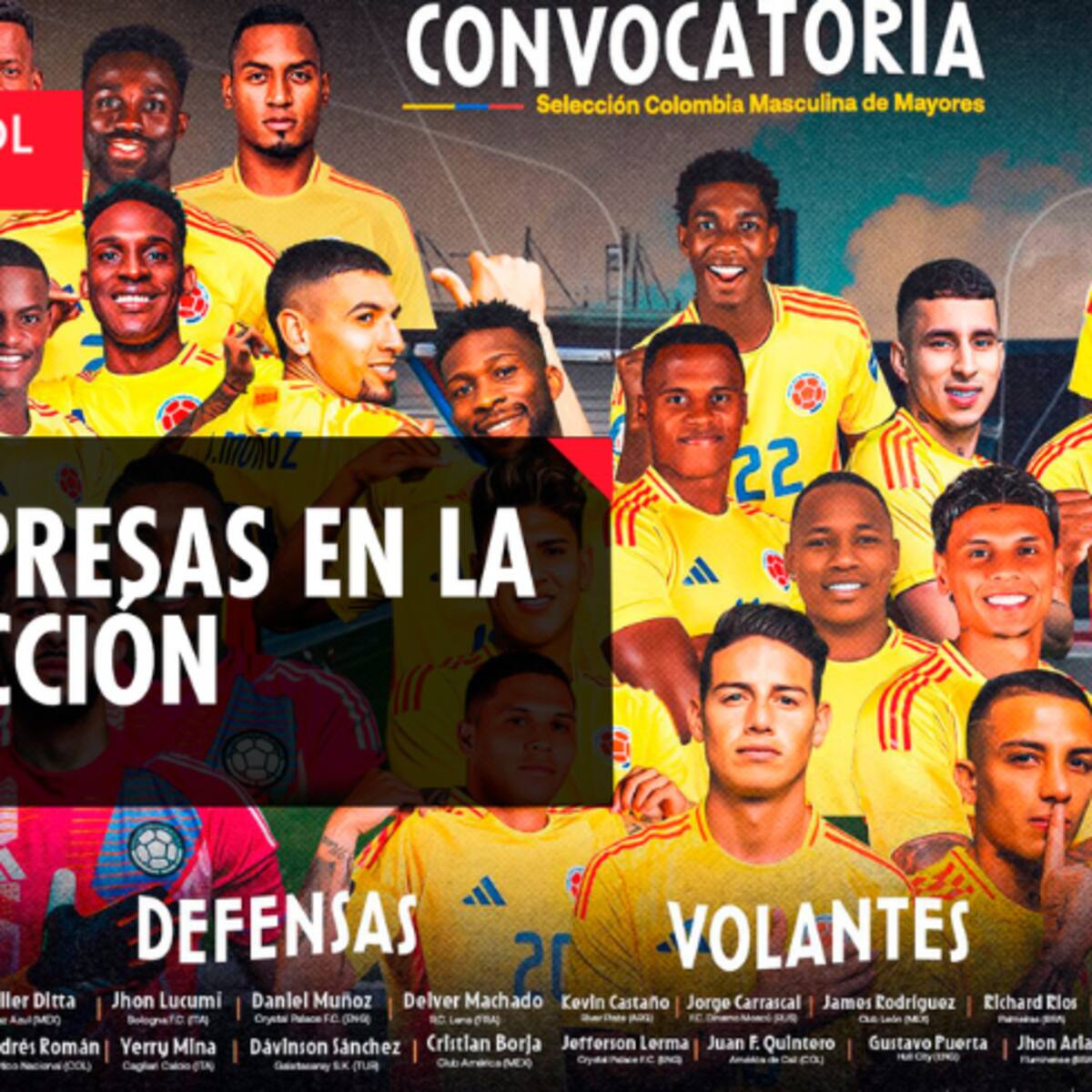 Sorpresas en la convocatoria de la Selección Colombia: Álvaro Montero ausente y algunos regresos